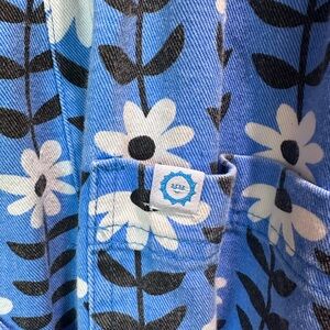 Big Bud Press Blue and White Lazy Daisy  Jumpsuit